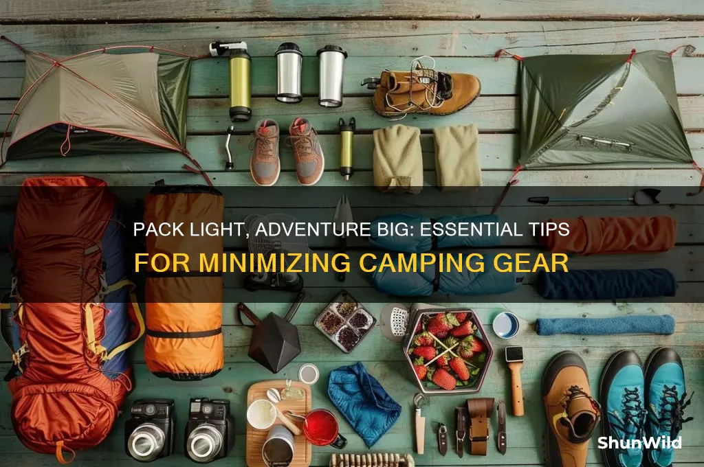 how to minimize camping gear