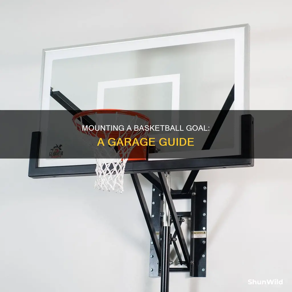how to mount a basketball goal on garage