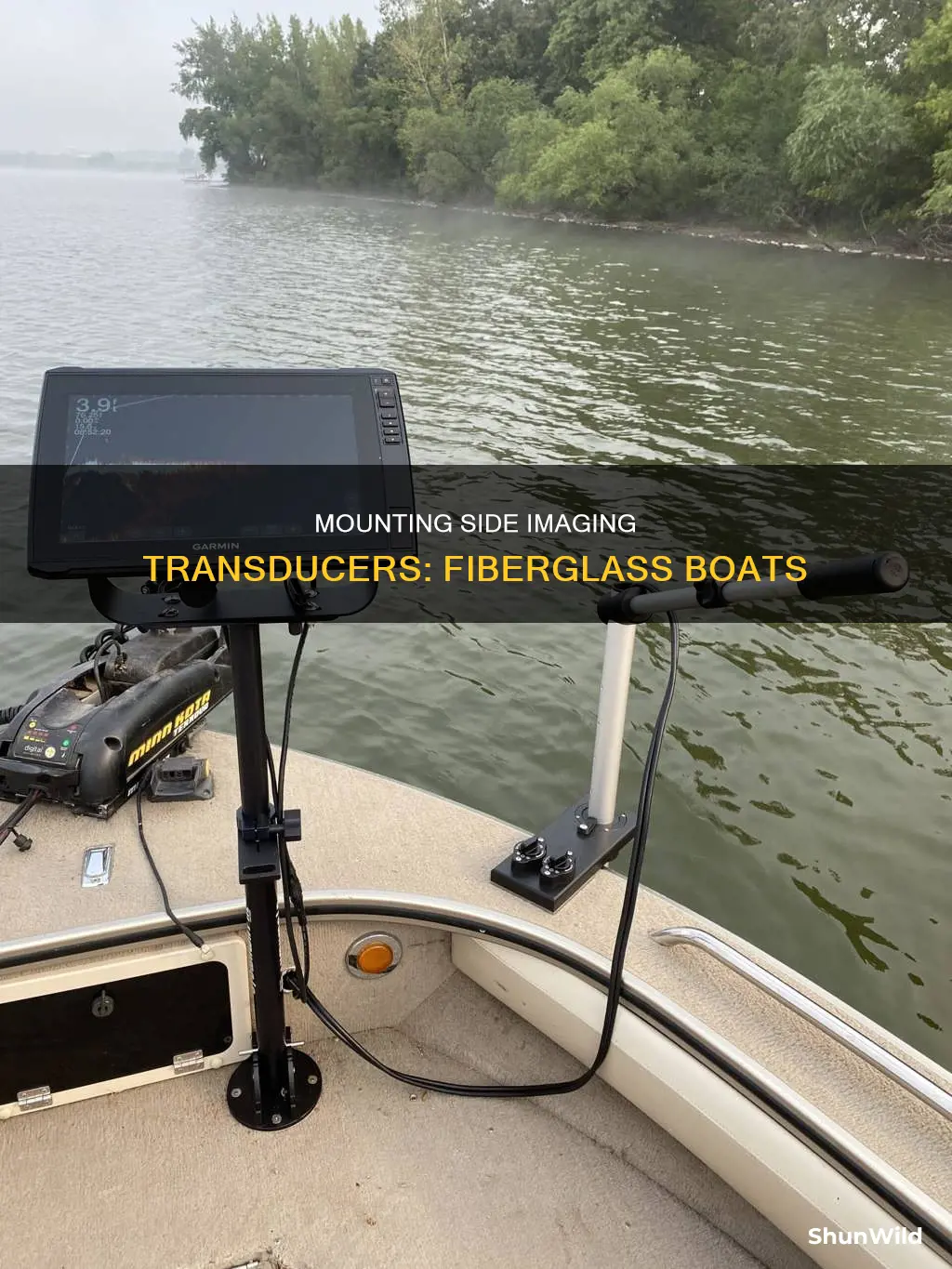 how to mount side imaging transducer on fiberglass boat