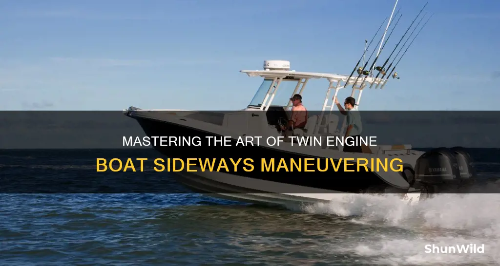 how to move a twin engine boat sideways