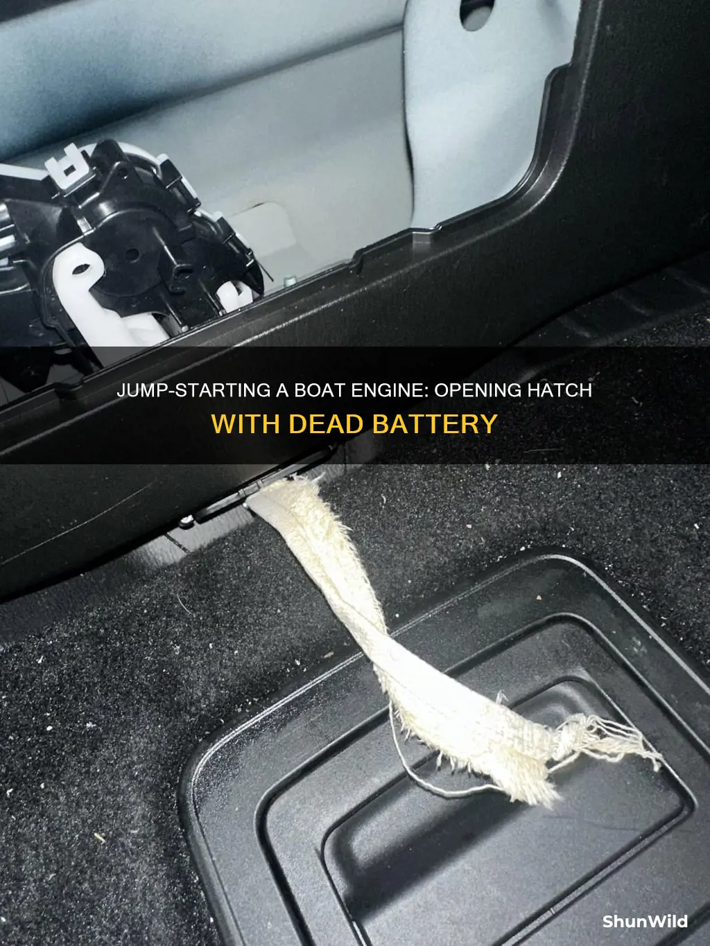 how to open boat engine hatch with dead battery