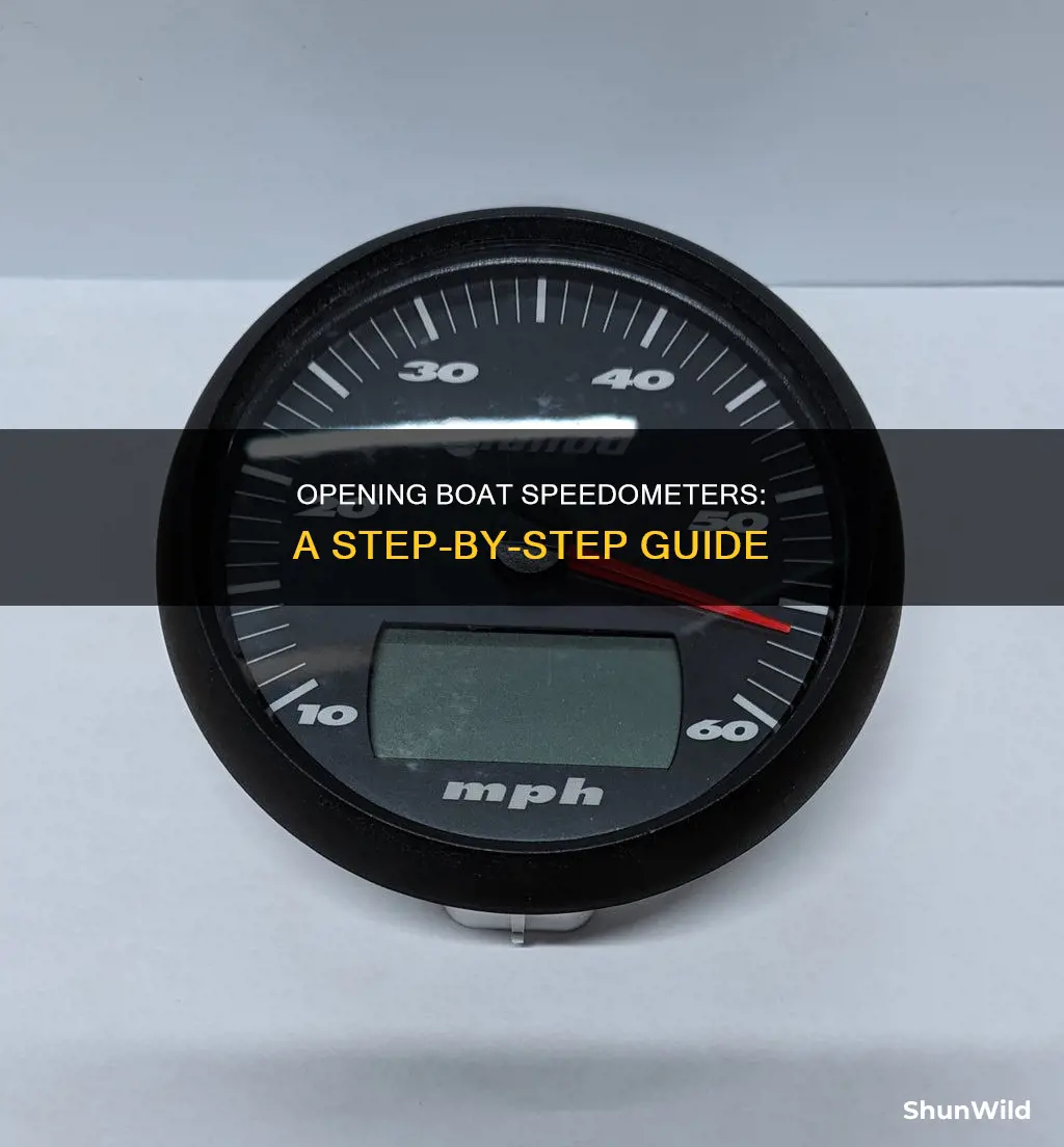 how to open boat speedometer