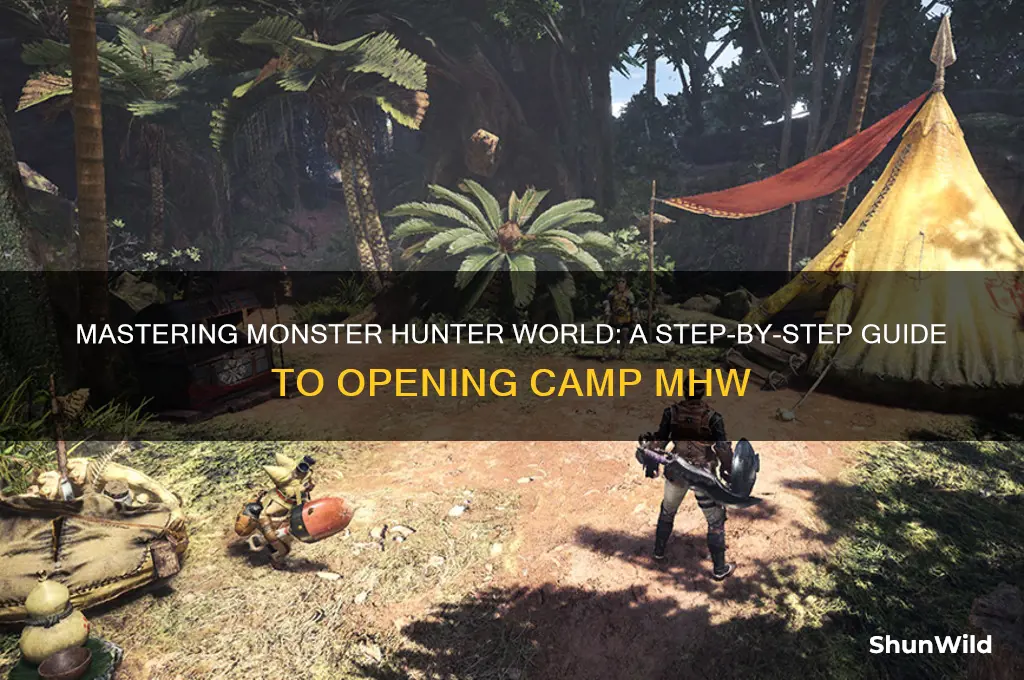 how to open camp mhw