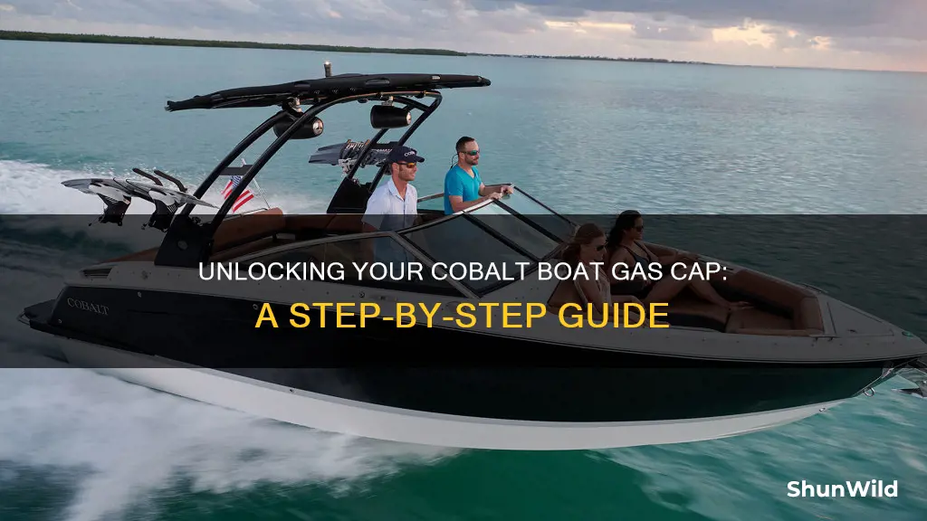 how to open cobalt boat gas cap