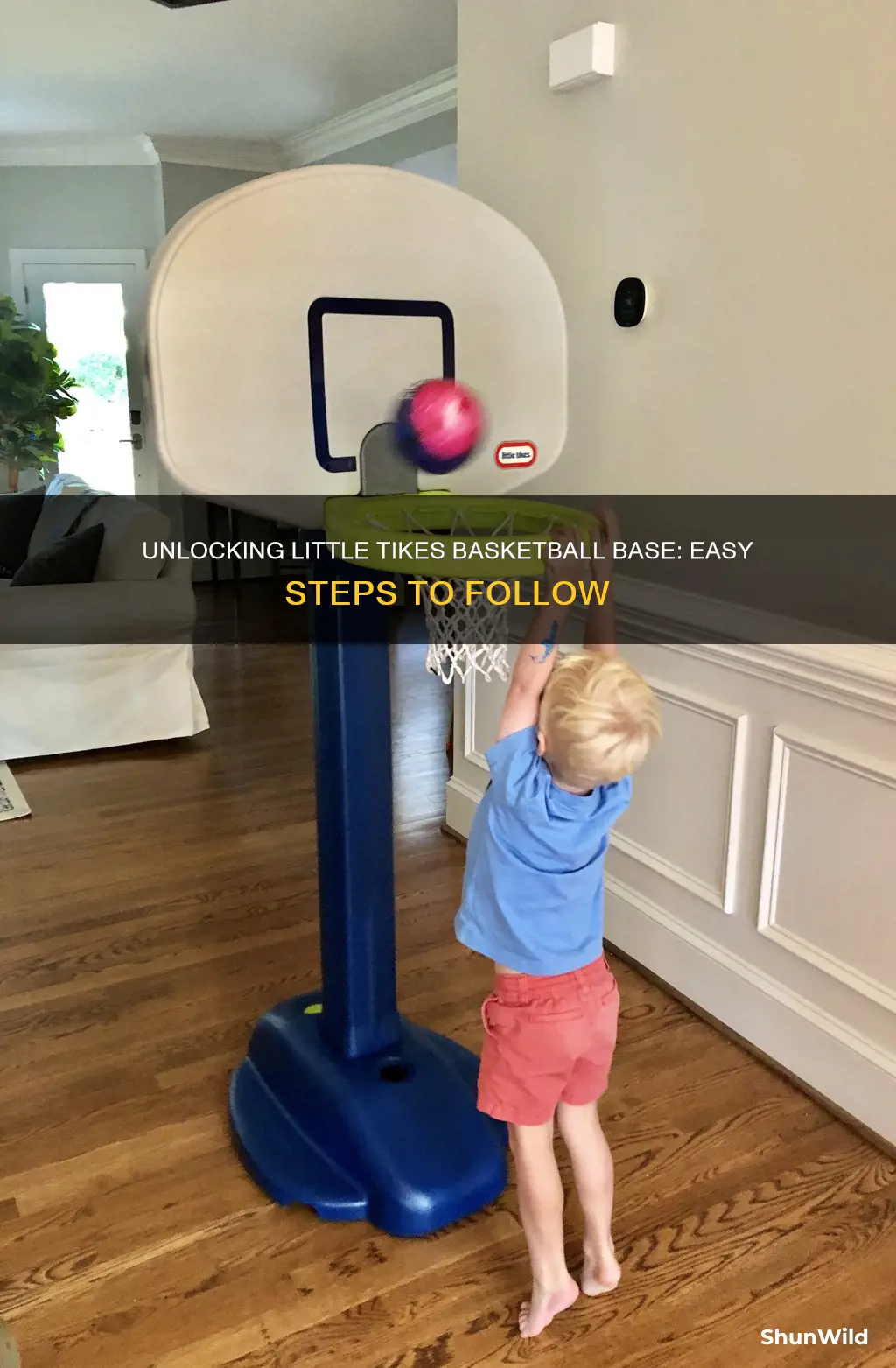 how to open little tikes basketball base