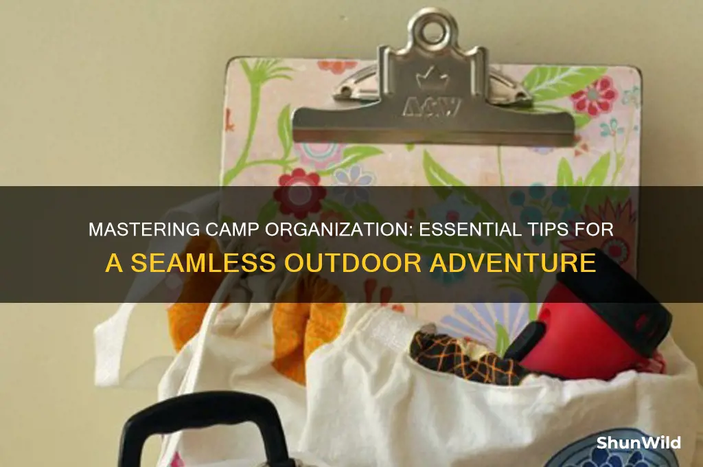how to organise a camp
