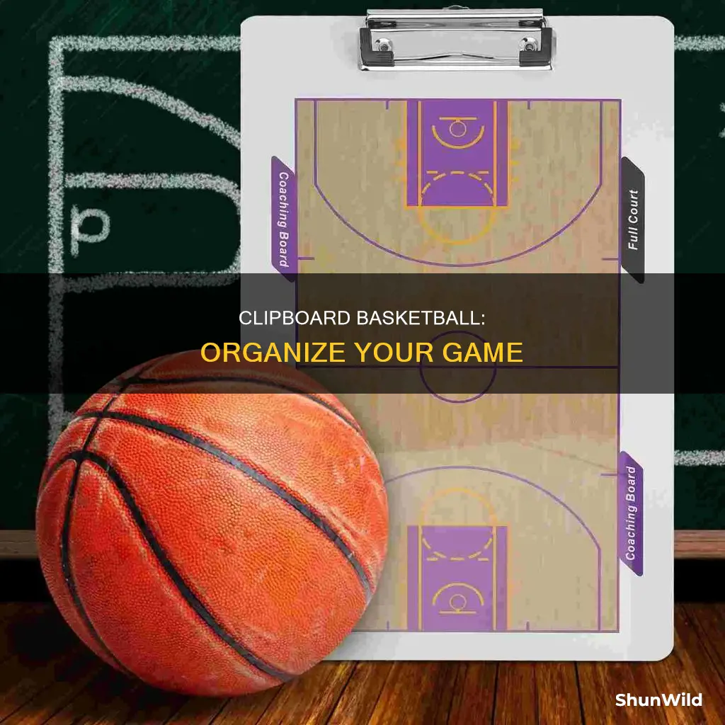 how to organize basketball stuff on a clipboard