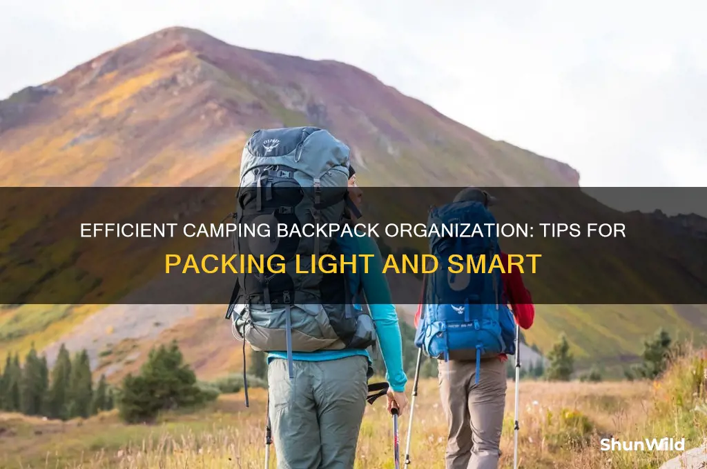 how to organize camping backpack