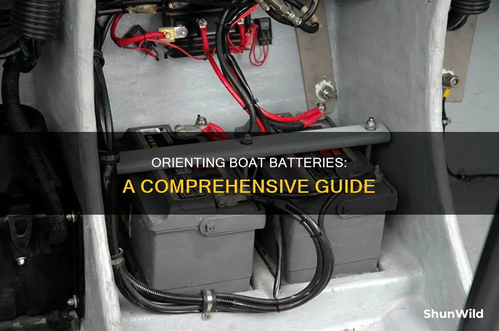 how to orient batteries in a boat