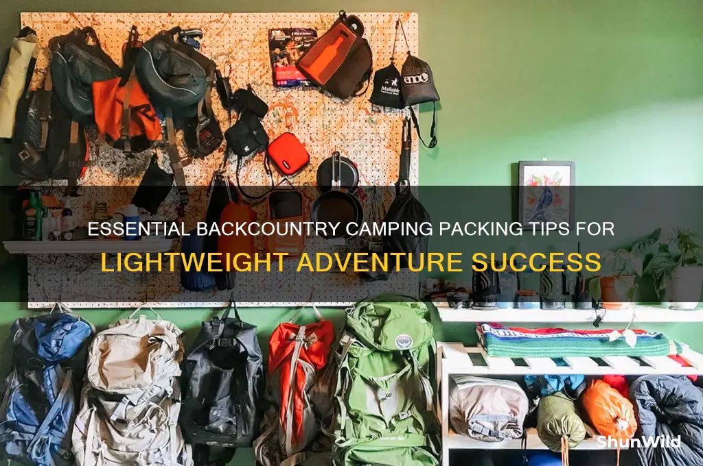 how to pack backcountry camping