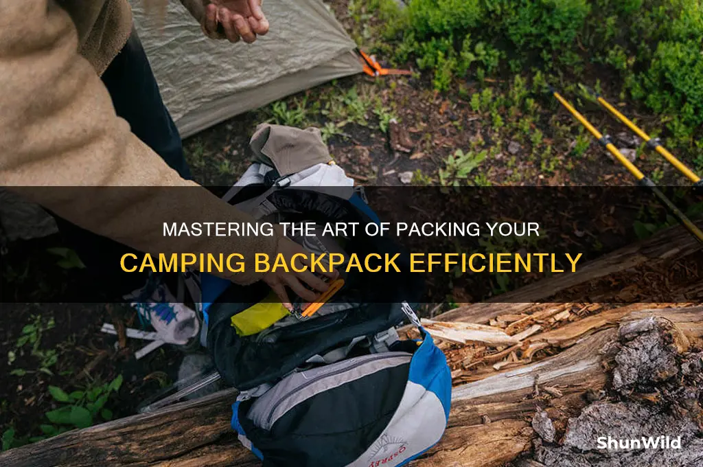 how to pack camping backpack