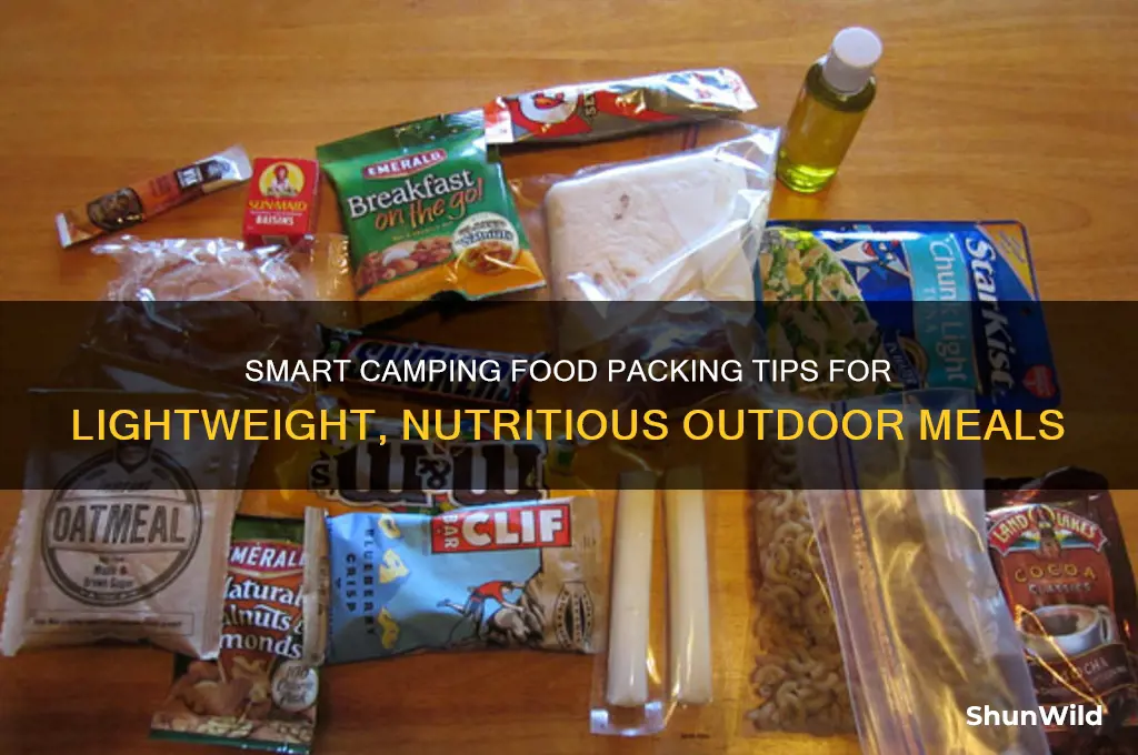 how to pack camping food