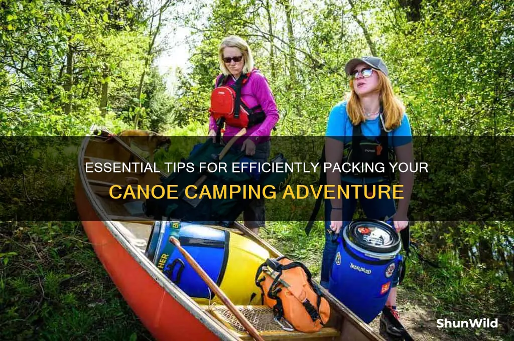 how to pack canoe camping
