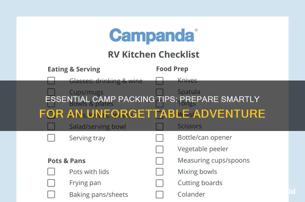 how to pack for camp