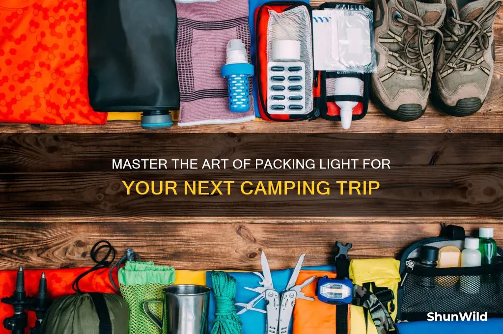 how to pack light camping