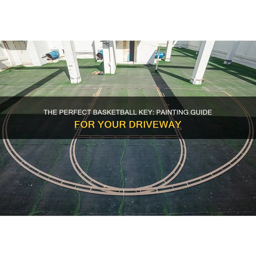how to paint a basketball key on driveway