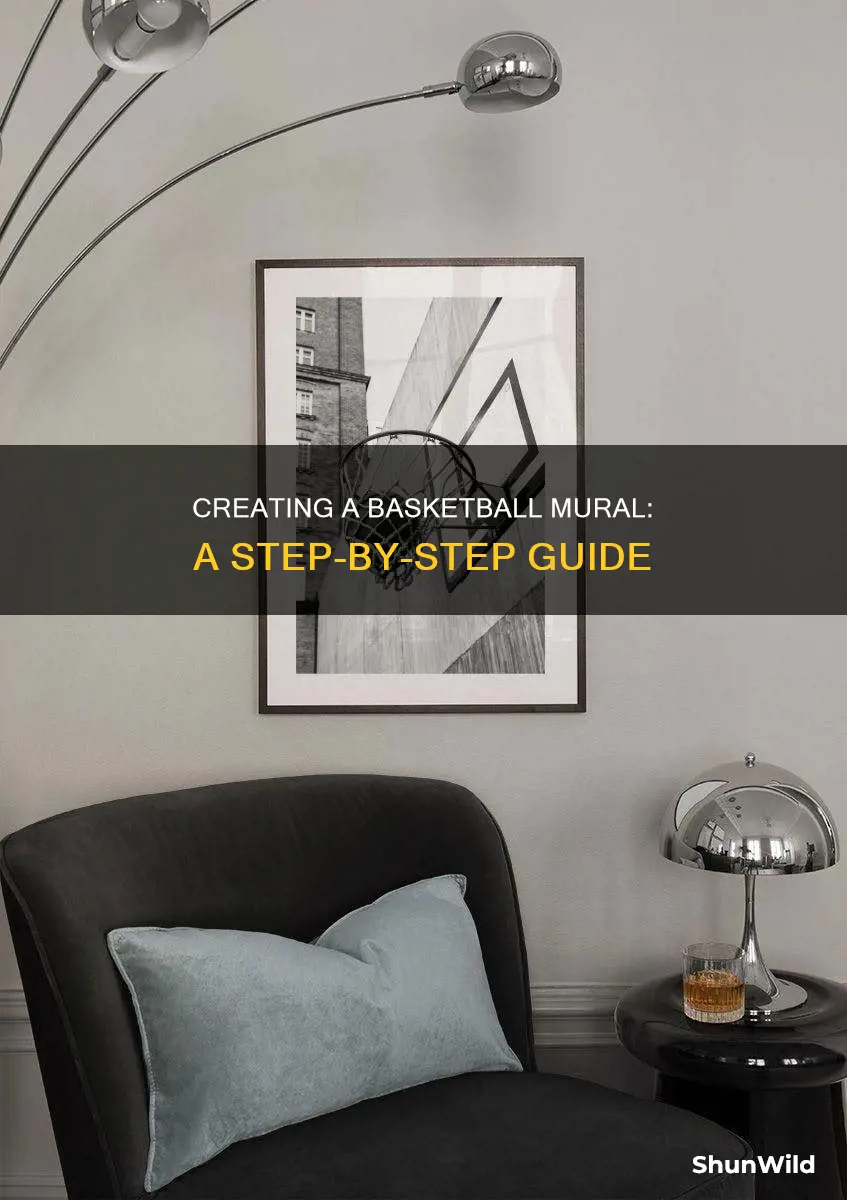 how to paint a basketball on a wall