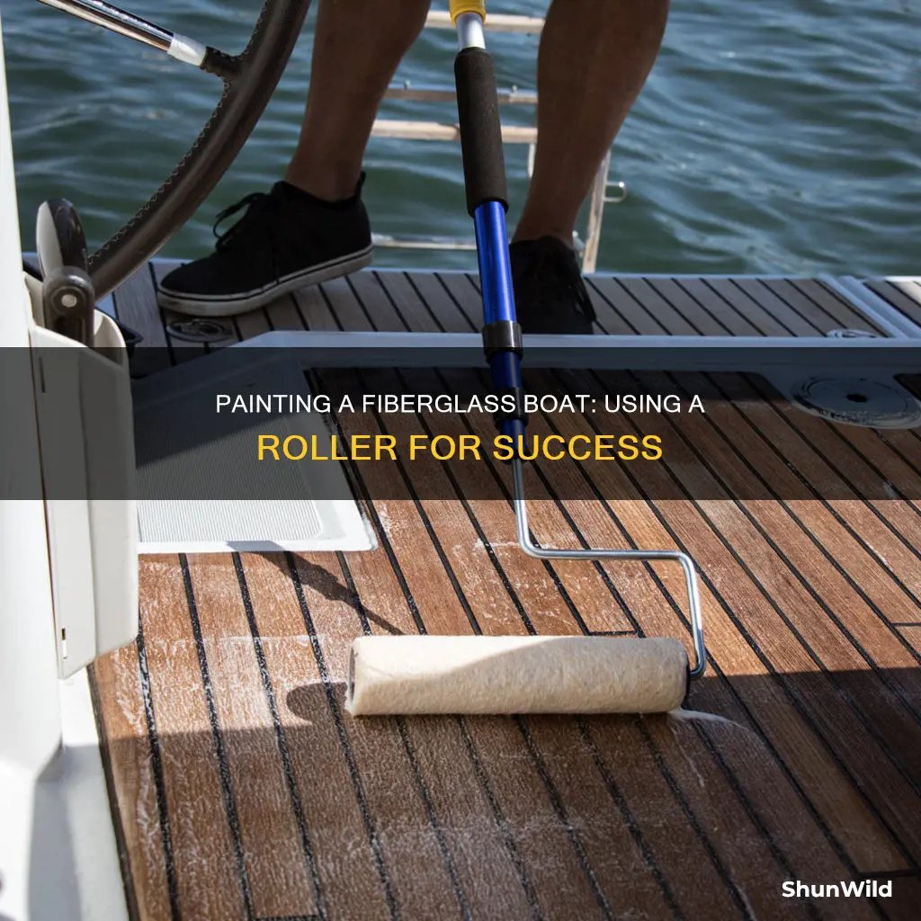 how to paint a fiberglass boat with a roller
