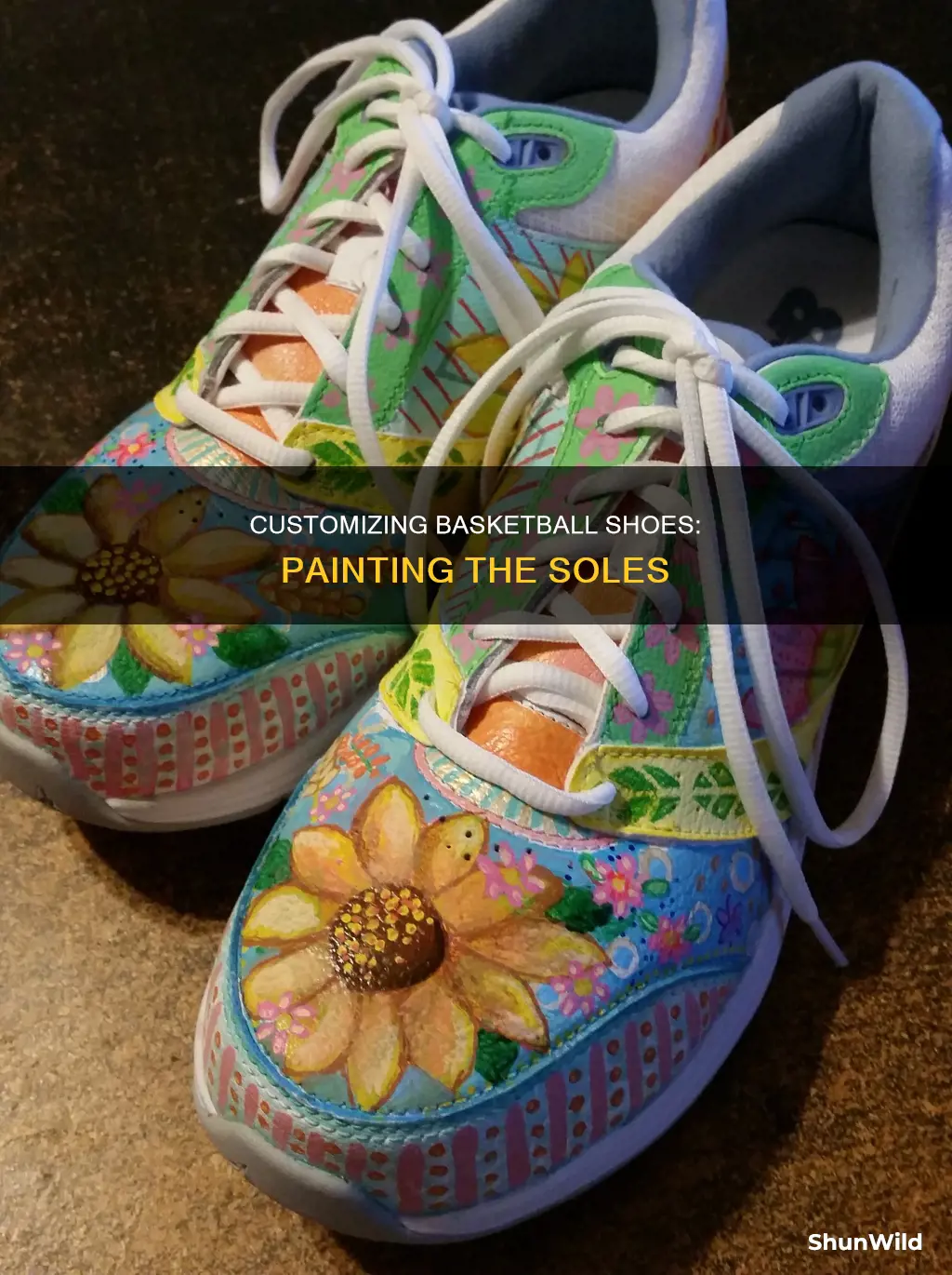 how to paint basketball shoes soles