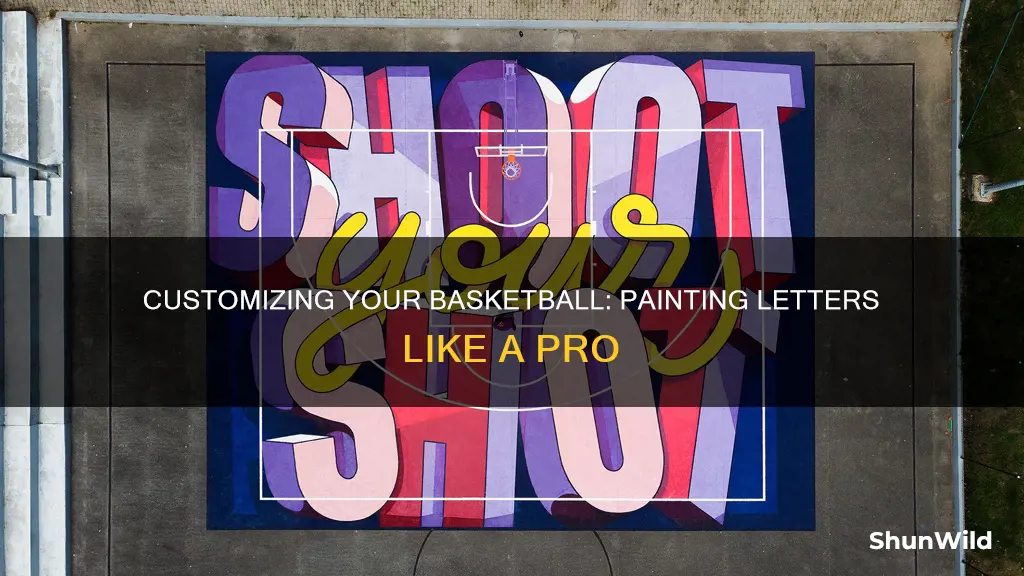 how to paint letters on a basketball
