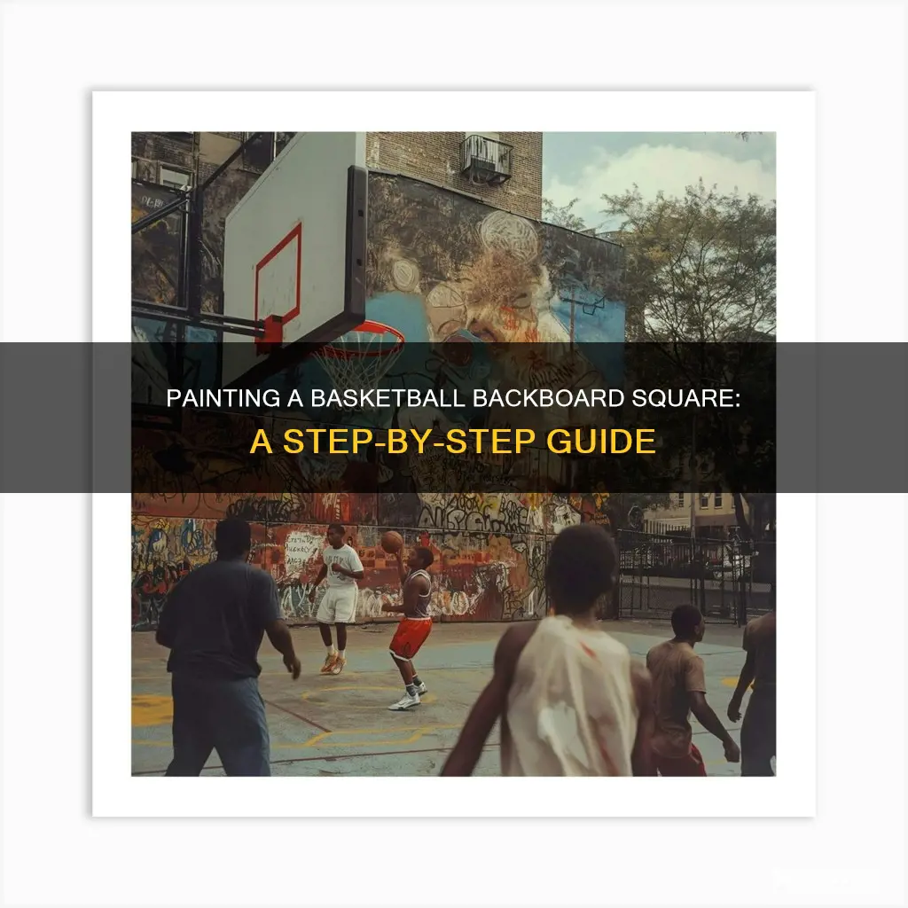 how to paint square on basketball backboard