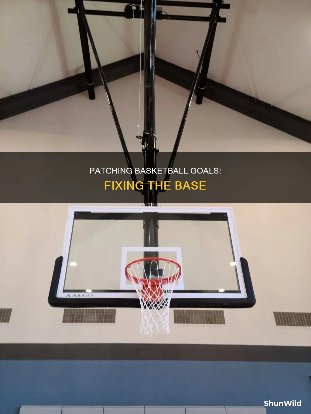 how to patch a basketball goal base