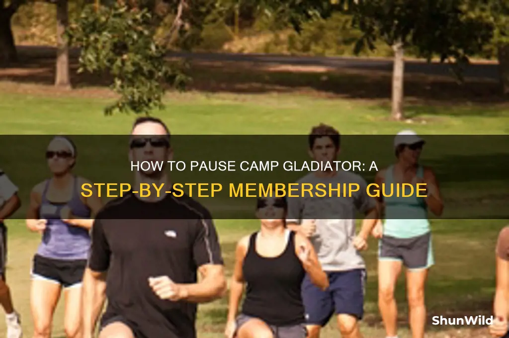 how to pause camp gladiator