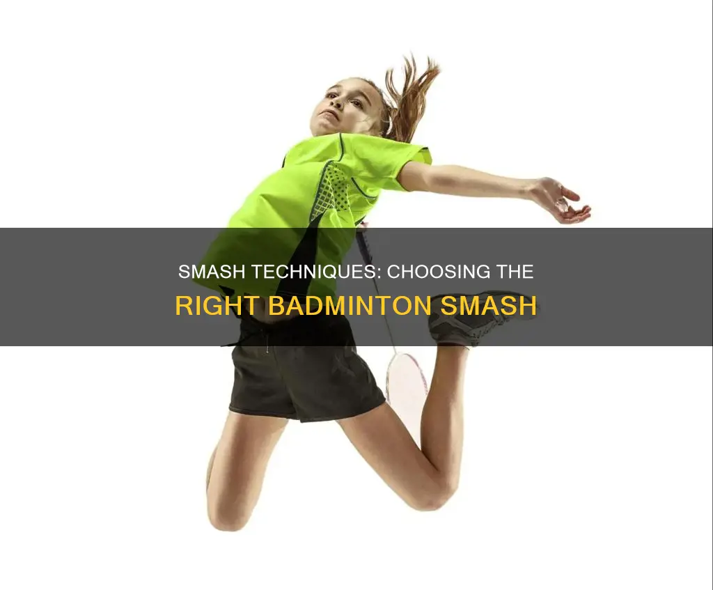 how to pick badminton smash