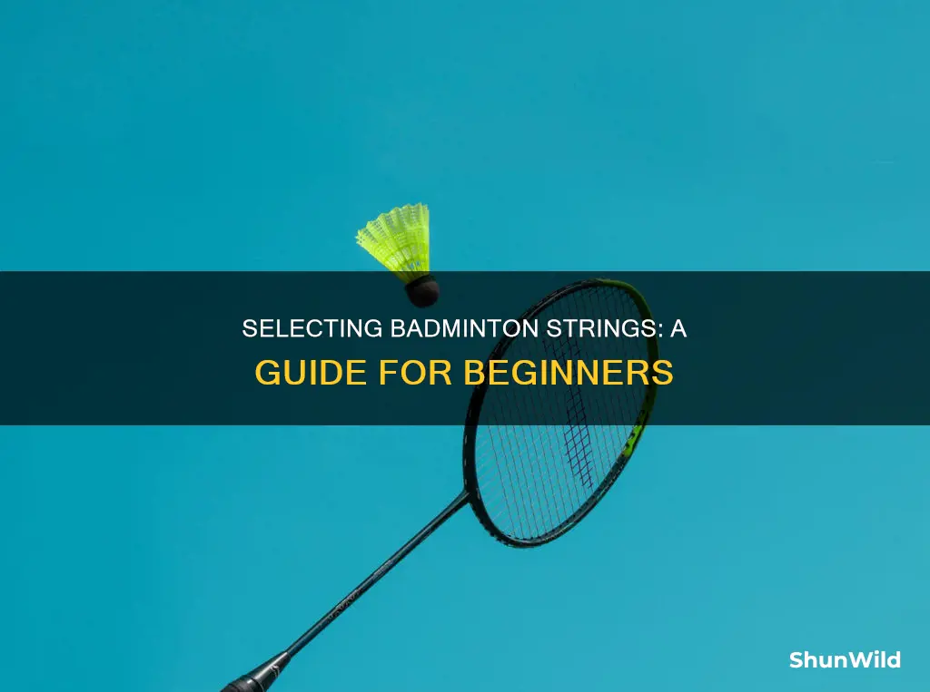 how to pick badminton strings