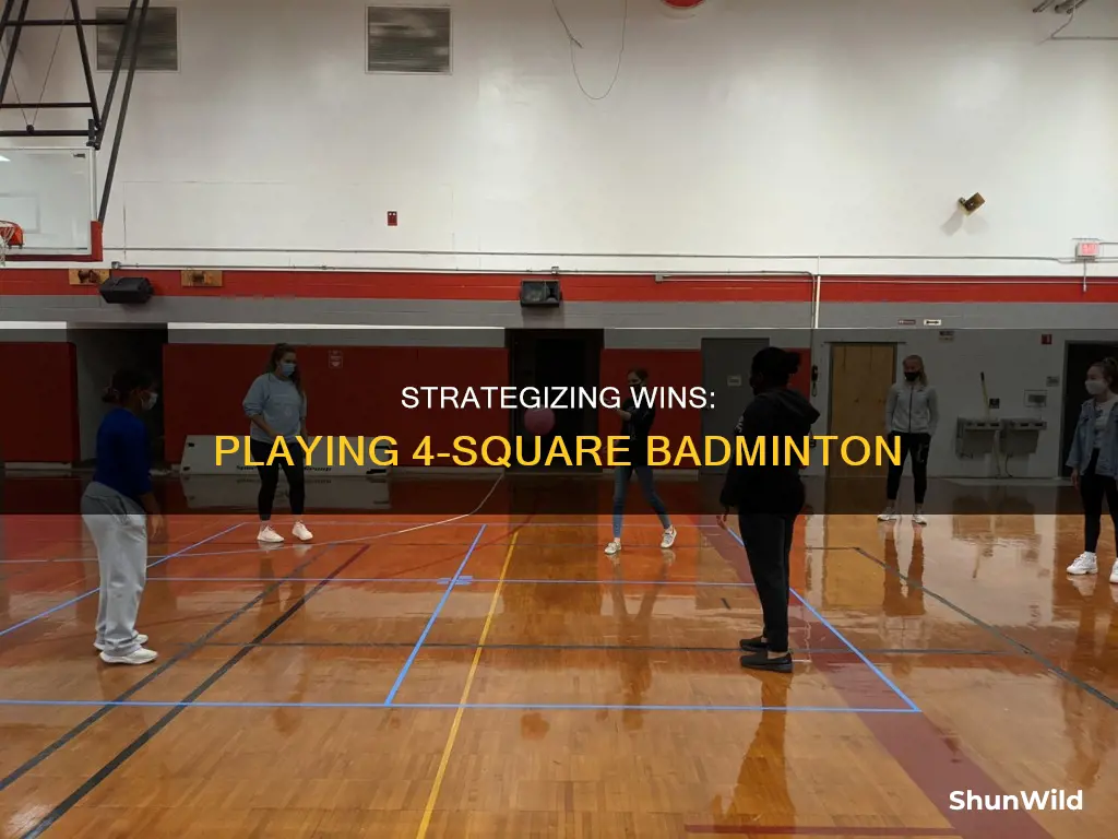 how to play 4 square badminton