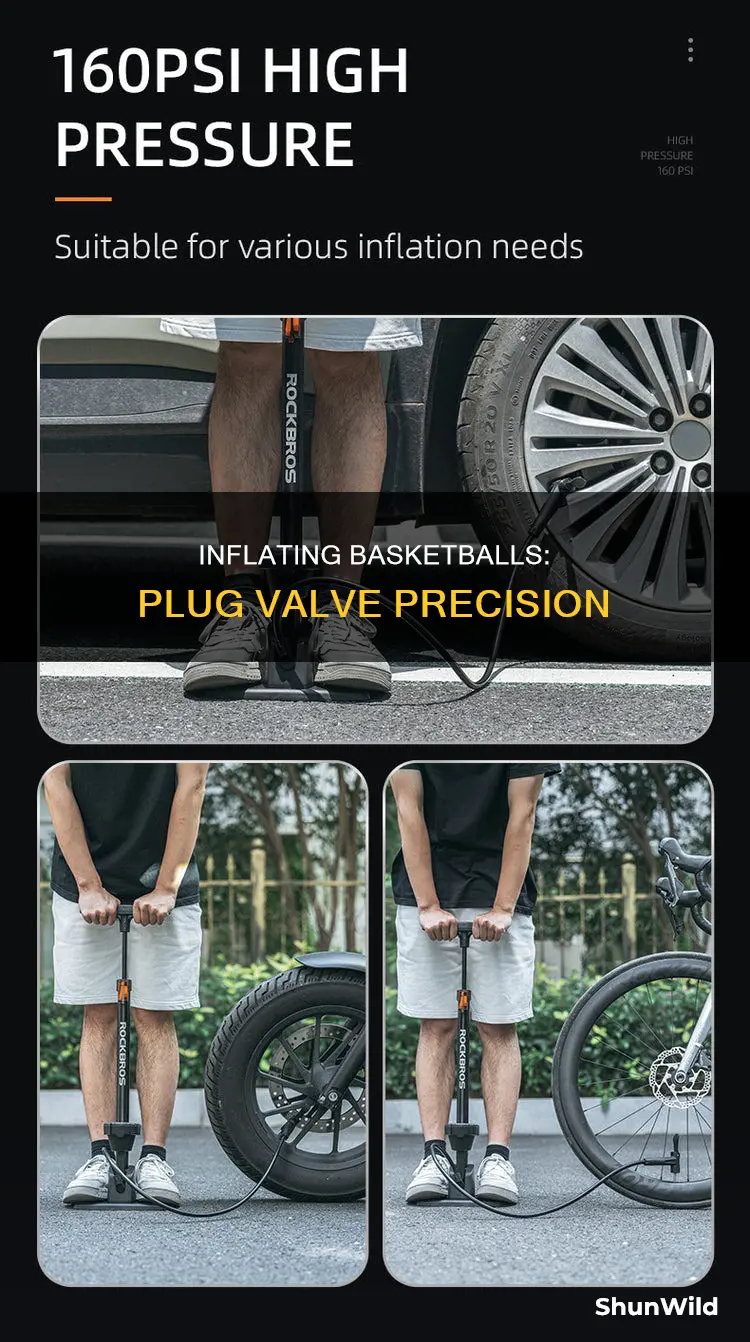 how to plug inflation valve in a basketball