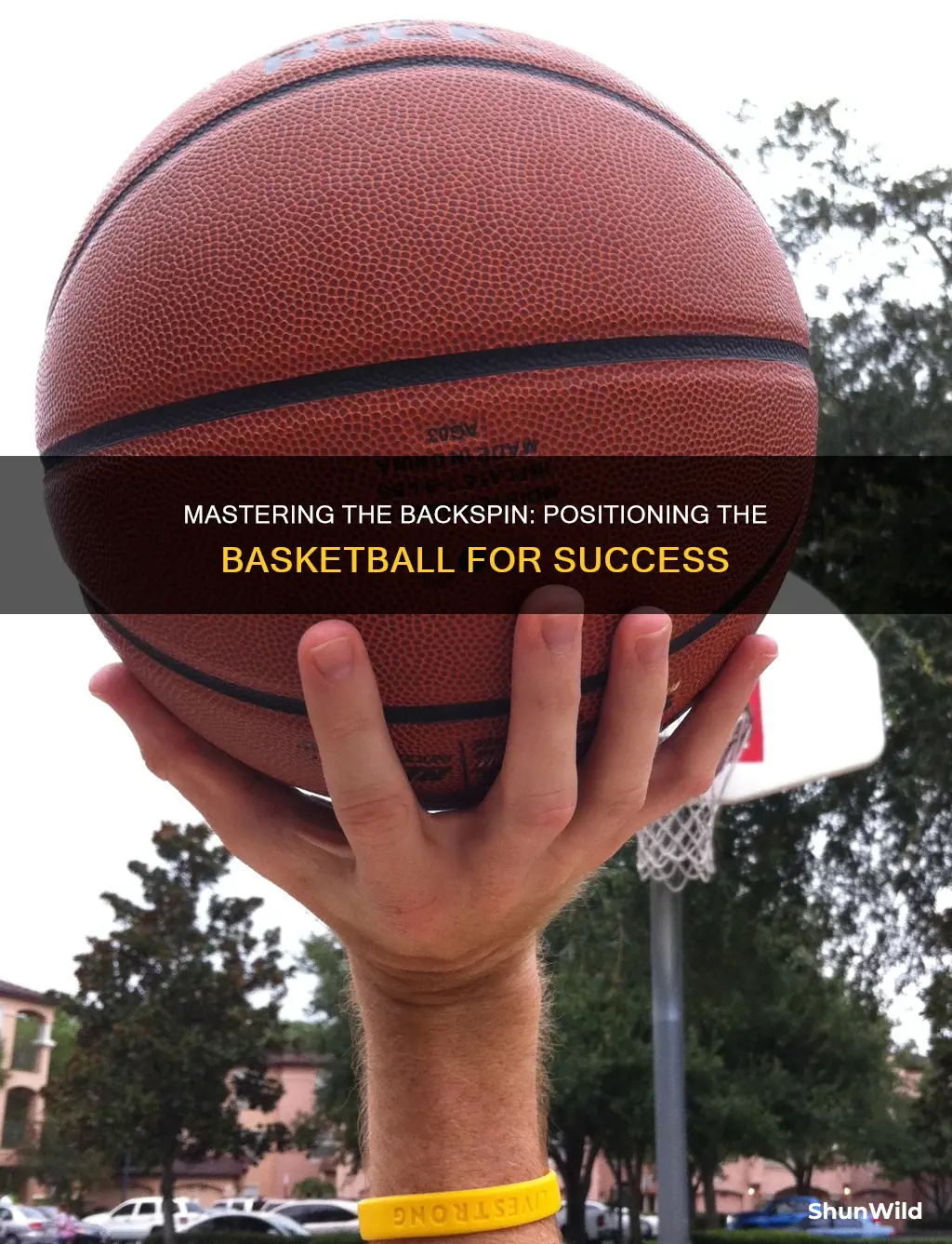 how to position basketball for backspin