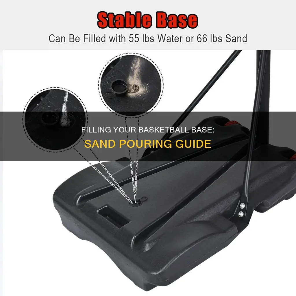how to pour sand into basketball base