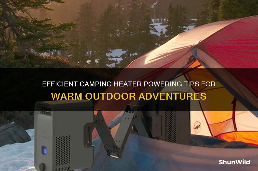 how to power heater camping