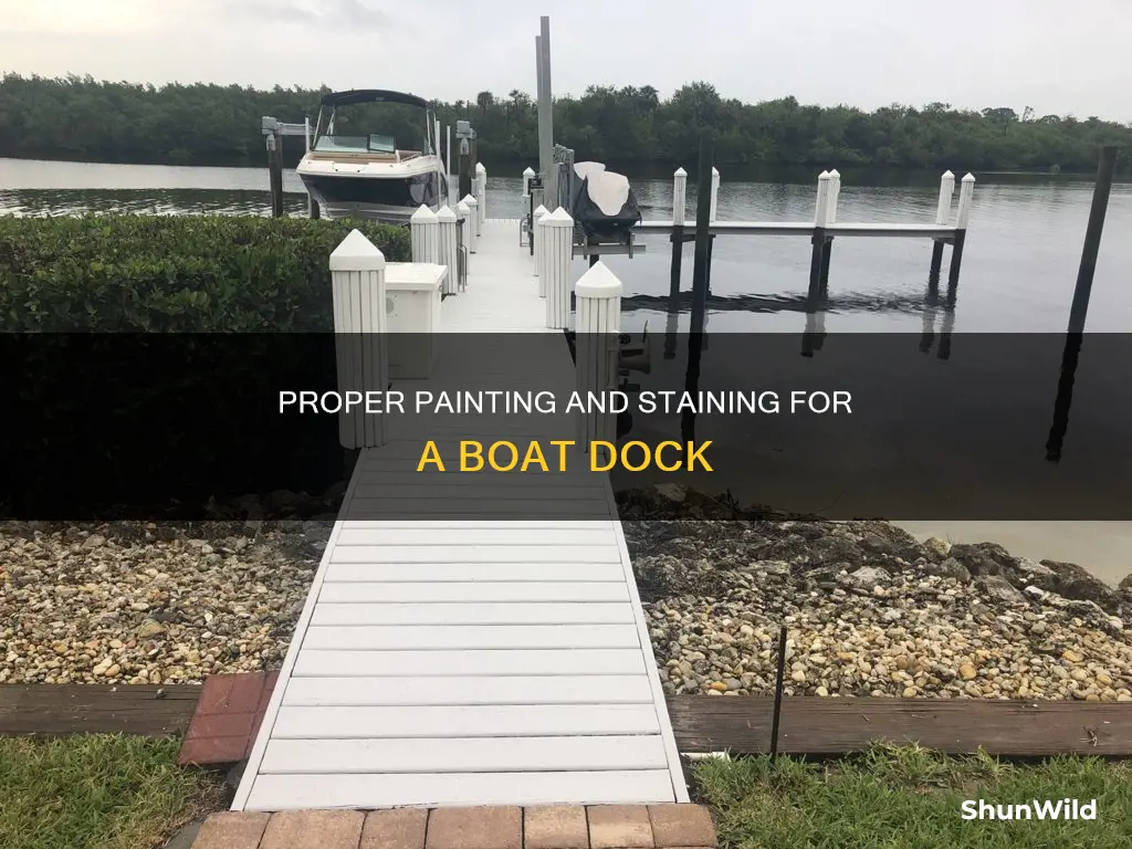 how to properly paint and stain boat dock