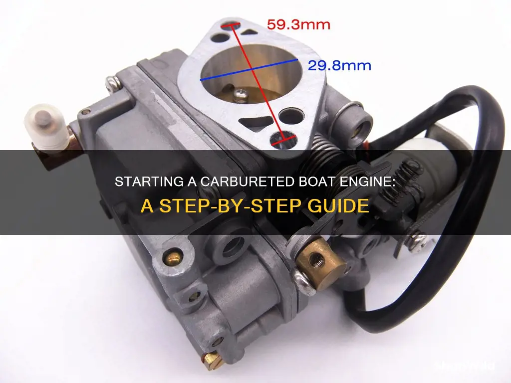 how to properly start a carbureted boat engine