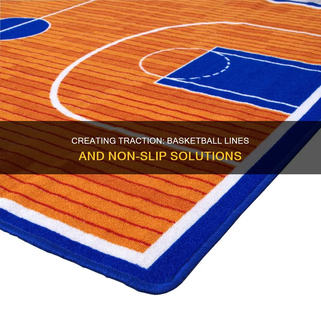how to provide non slip to basketball lines