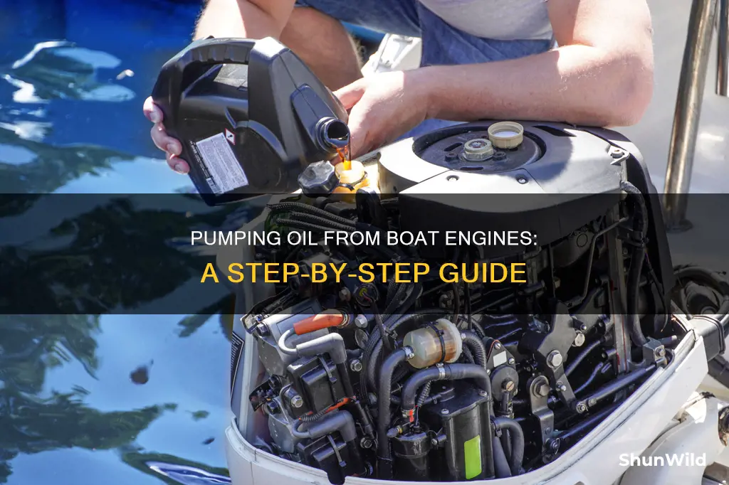 how to pump oil out of a boat engine