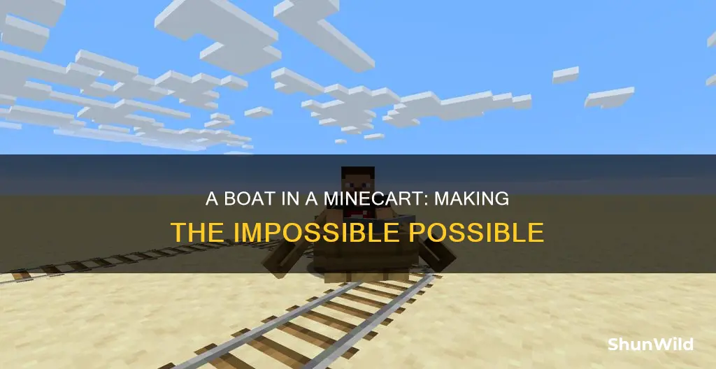 how to put a boat in a minecart