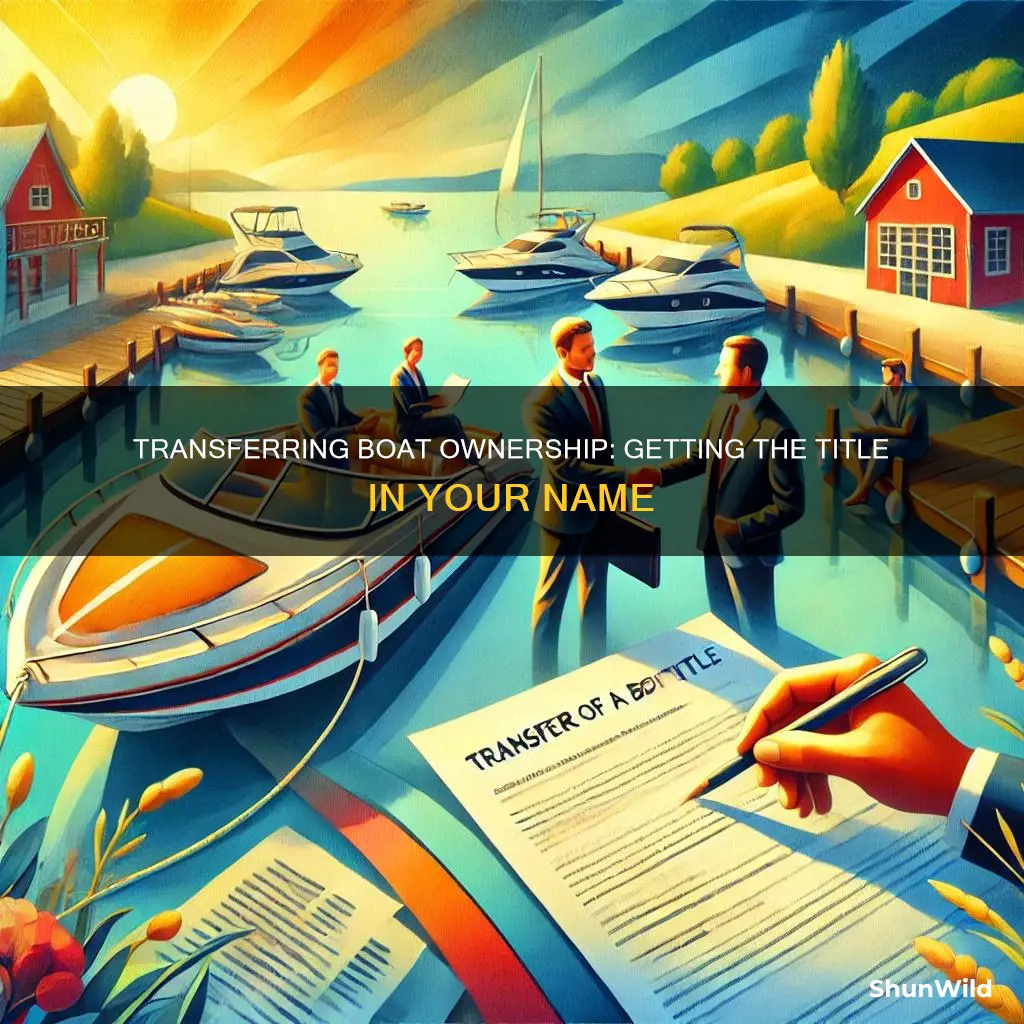 how to put a boat title in your name