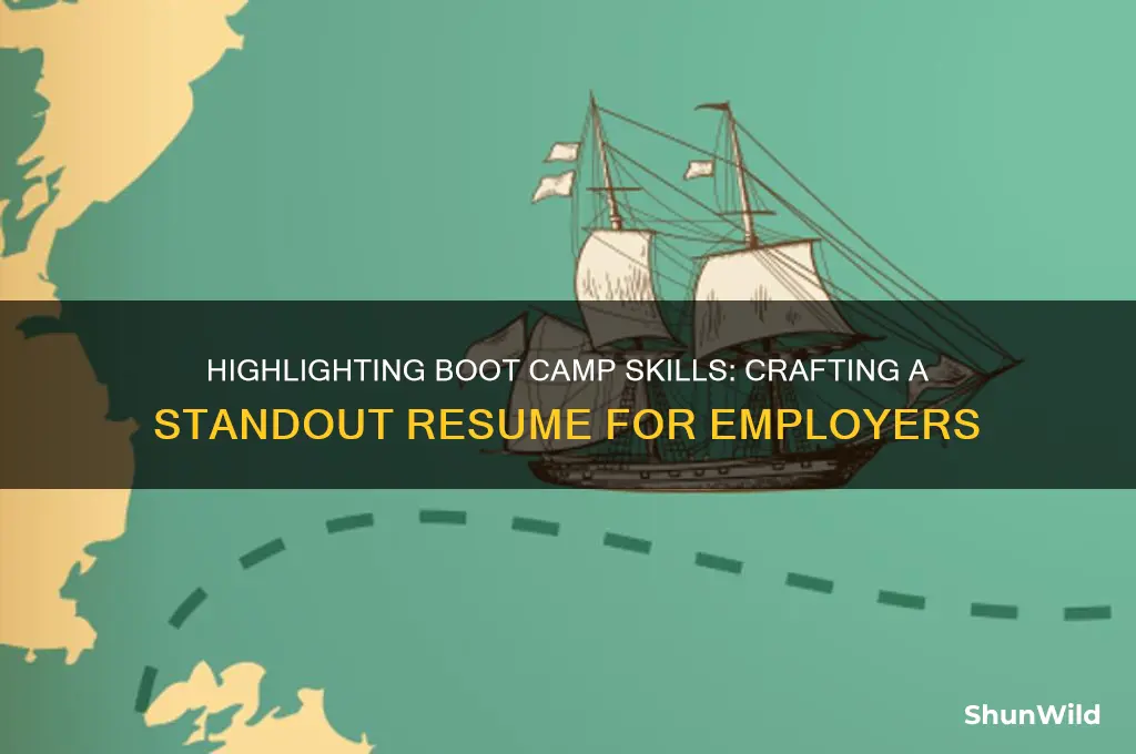 how to put a boot camp course in resume