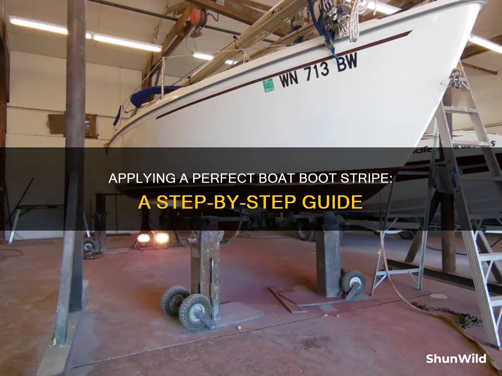 how to put a boot stripe on a boat