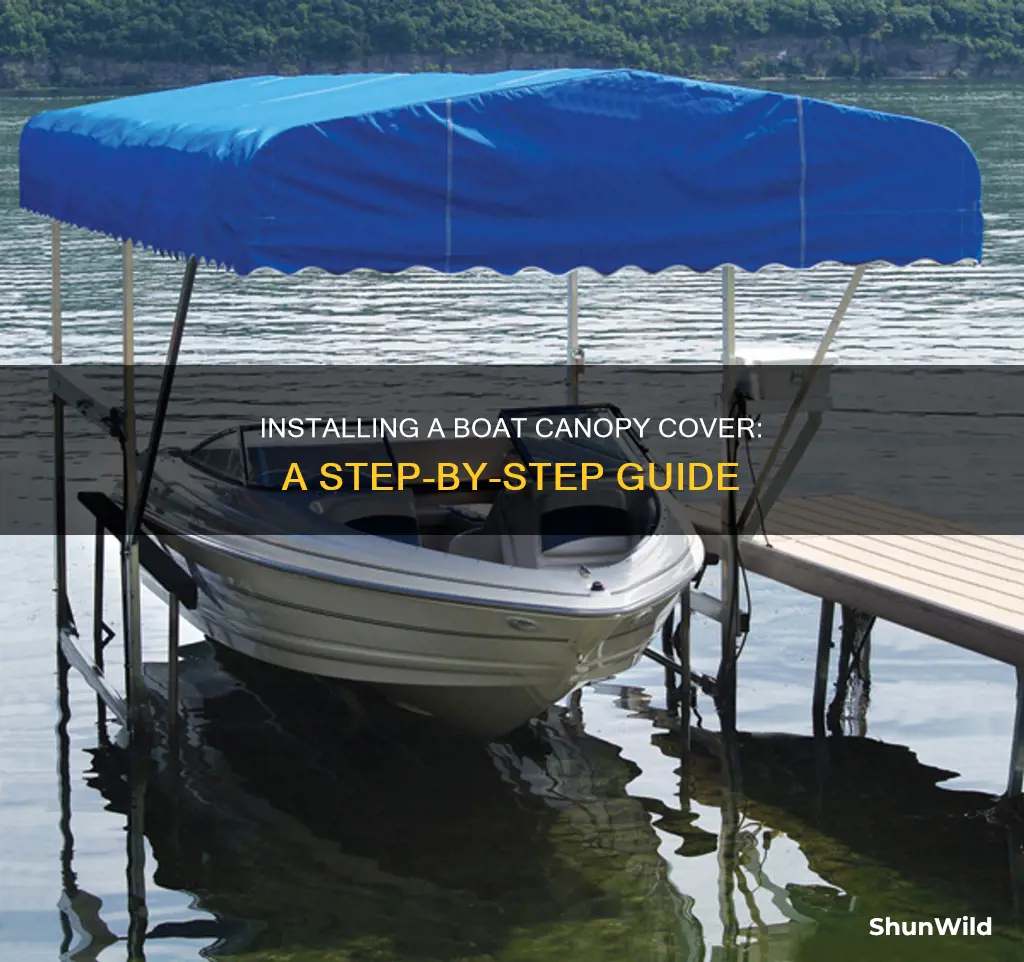 how to put a canopy cover on a boat canopy