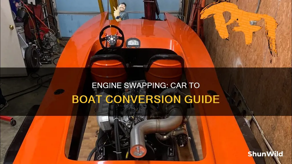 how to put a car engine in a boat