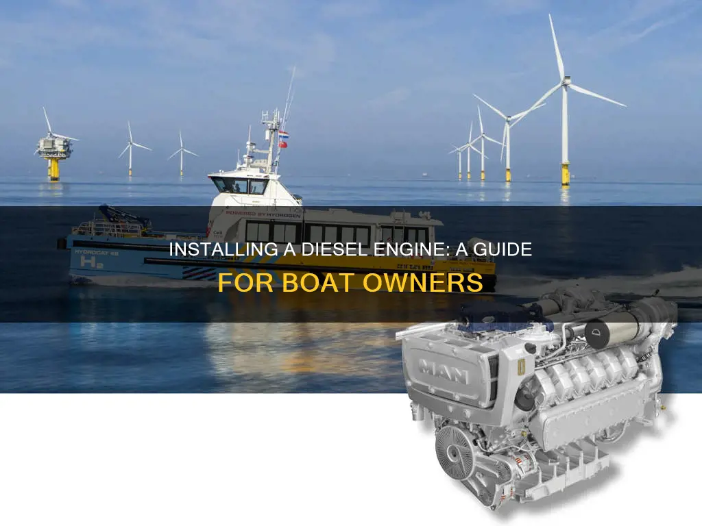 how to put a diesel engine in a boat