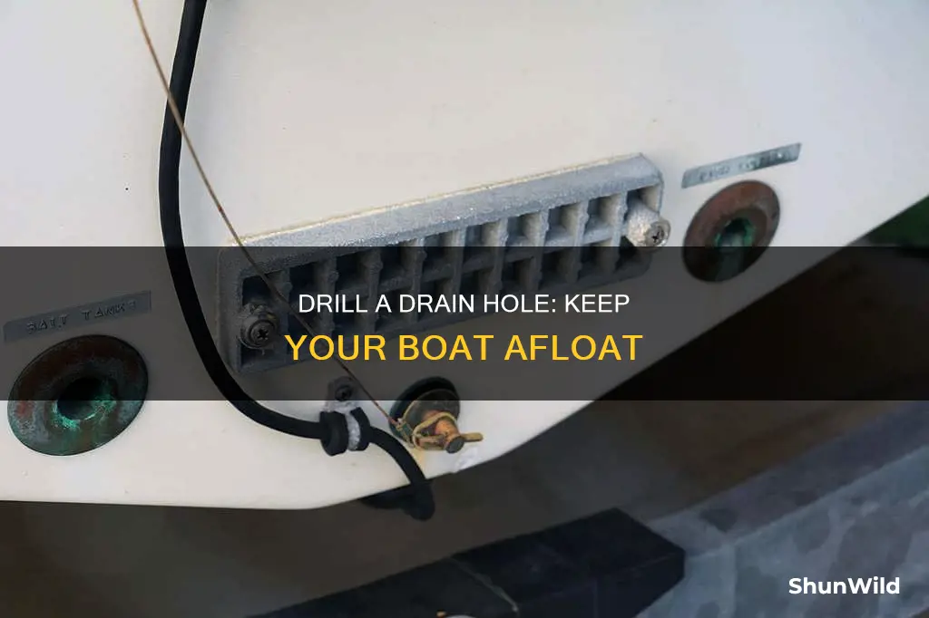 how to put a drain hole in a boat