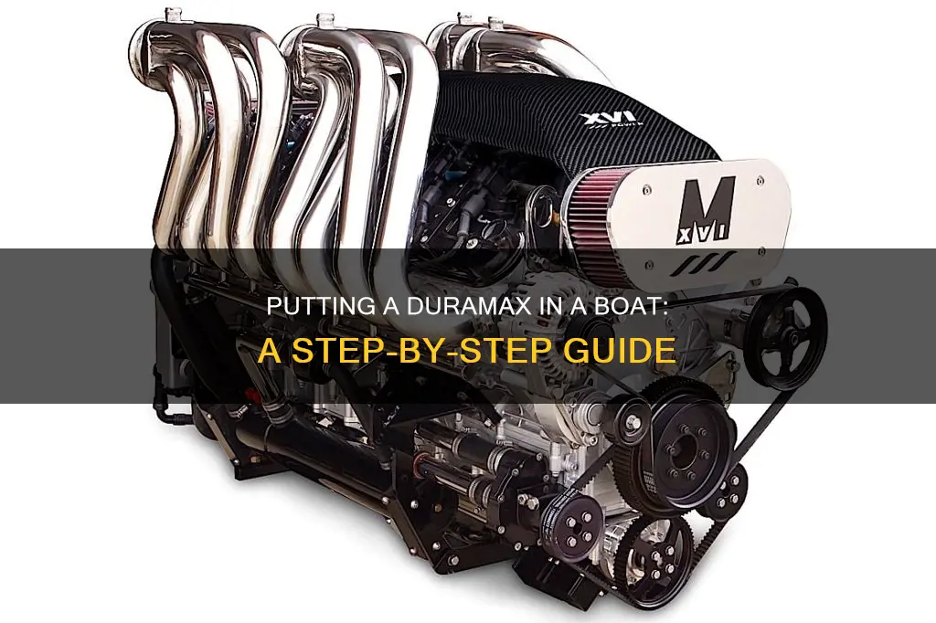 how to put a duramax in a boat