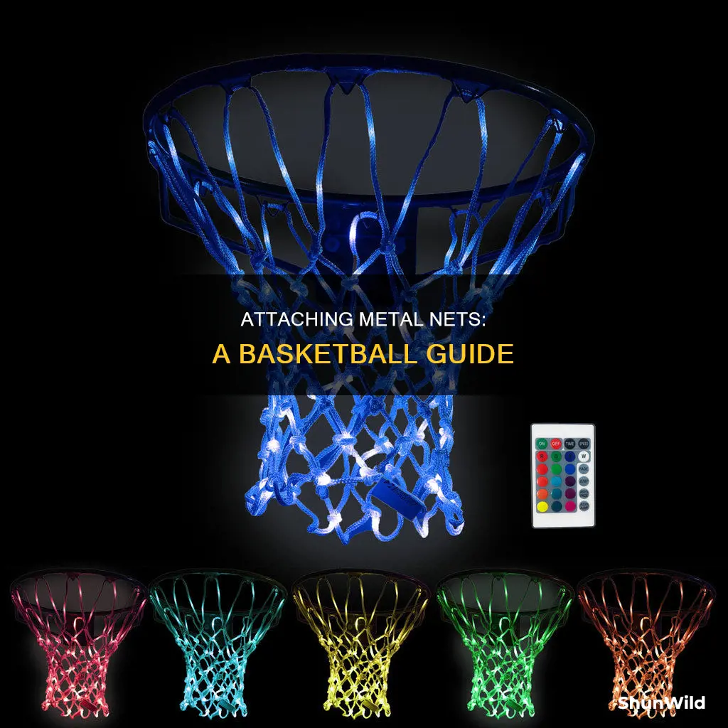 how to put a metal basketball net on