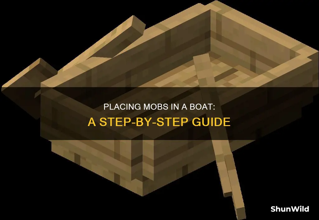 how to put a mob in a boat