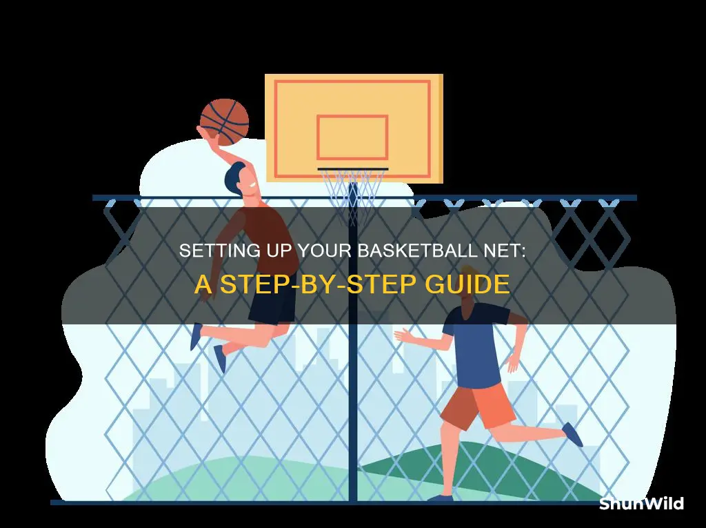 how to put a net on a basketball goal